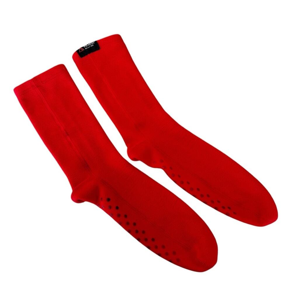 Lands’ End Kids Fleece Non Slip Slipper Socks Red Size Large